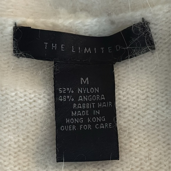 The Limited Y2K Angora Blend Wrap Style Sweater with Subtle Sparkle SZ Medium - Picture 7 of 7